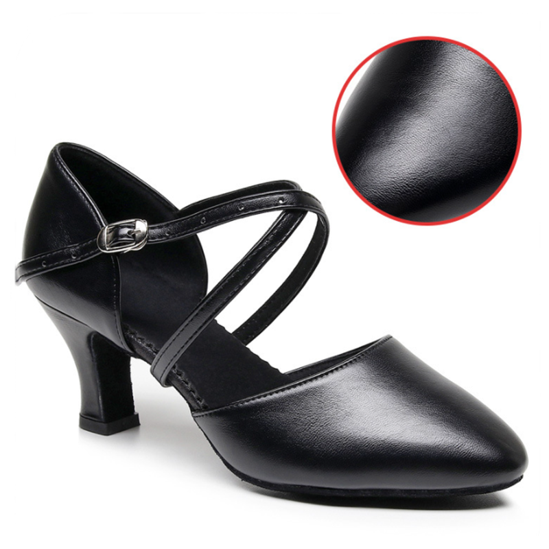 missfiona Women's Black Non-Slip Latin Salsa Dance Heels Ballroom Character Shoes 3" Heel Prom Dress Pumps