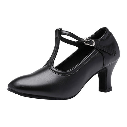 missfiona 2" Character Shoes for Women T-Strap Dance Heels for Ballroom Salsa Tango Wedding Flamenco Latin