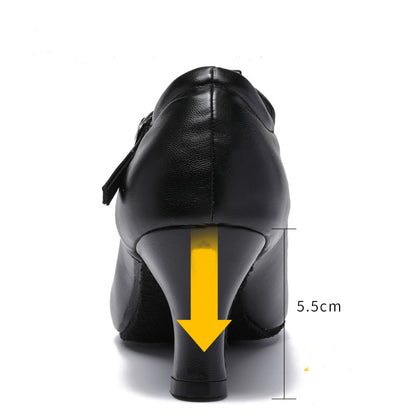 missfiona 2" Character Shoes for Women T-Strap Dance Heels for Ballroom Salsa Tango Wedding Flamenco Latin
