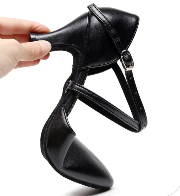 missfiona Women's Black Non-Slip Latin Salsa Dance Heels Ballroom Character Shoes 3" Heel Prom Dress Pumps
