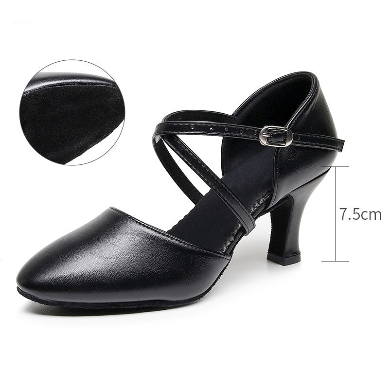 missfiona Women's Black Non-Slip Latin Salsa Dance Heels Ballroom Character Shoes 3" Heel Prom Dress Pumps