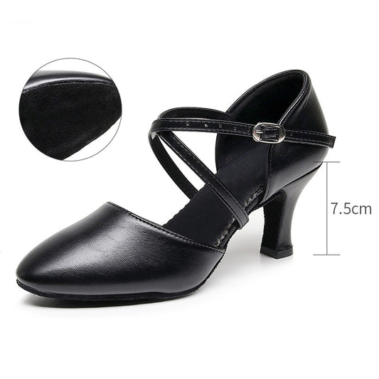 missfiona Women's Black Non-Slip Latin Salsa Dance Heels Ballroom Character Shoes 3" Heel Prom Dress Pumps