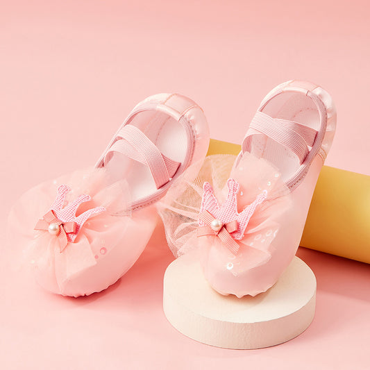 Cute Satin Ballet Shoes for Girls No Drawstring Slip On Dance Practice Ballroom Flat