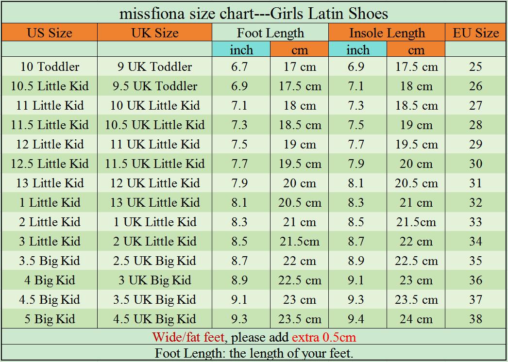 missfiona Girls Ballroom Dance Shoes Kids Womens Glitter Latin Salsa Dance Low Heels