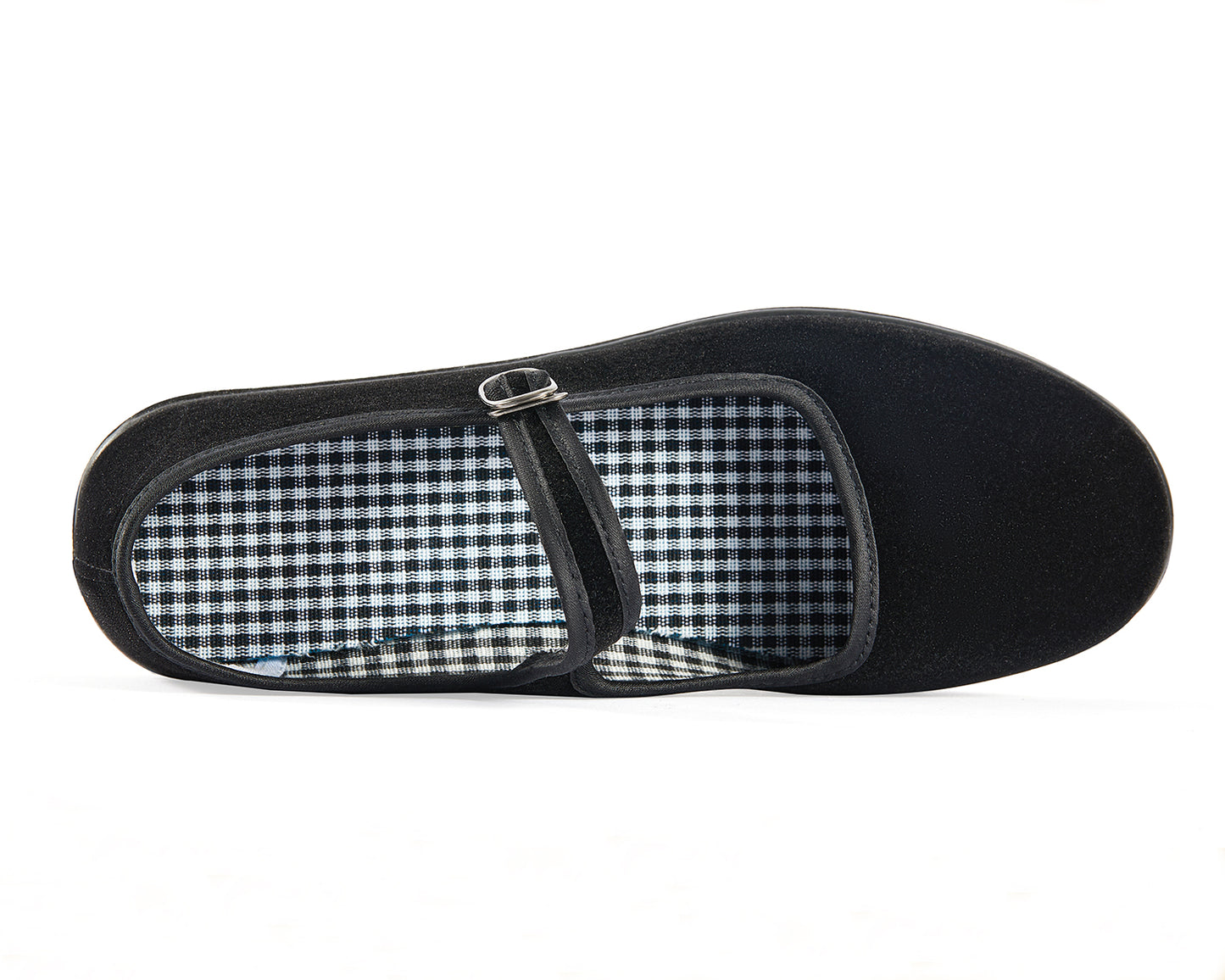 missfiona Black Velvet Mary Jane Shoes for Women China Dance Flat Old Beijing Cloth Walking Shoes