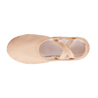 Missfiona Girl Ballet Dance Shoes Soft Leather Ballet Slippers For Toddler/Little Kid/Big Kid