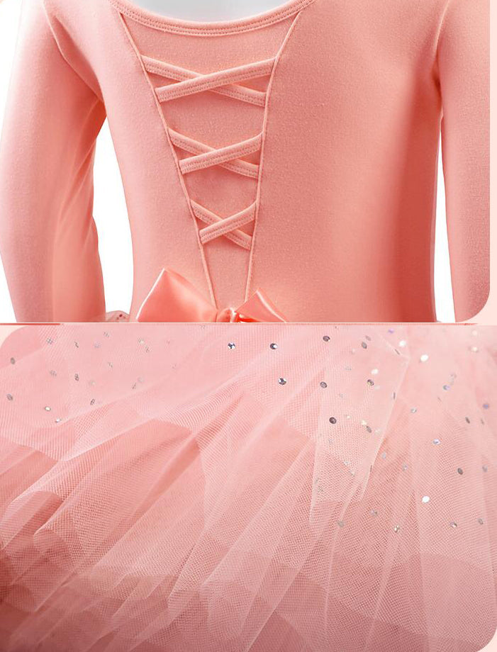 Girls Sparkle Ballet Dance Dress Tutu Skirt Leotard Glitter Ballerina Outfit Activewear Cloth