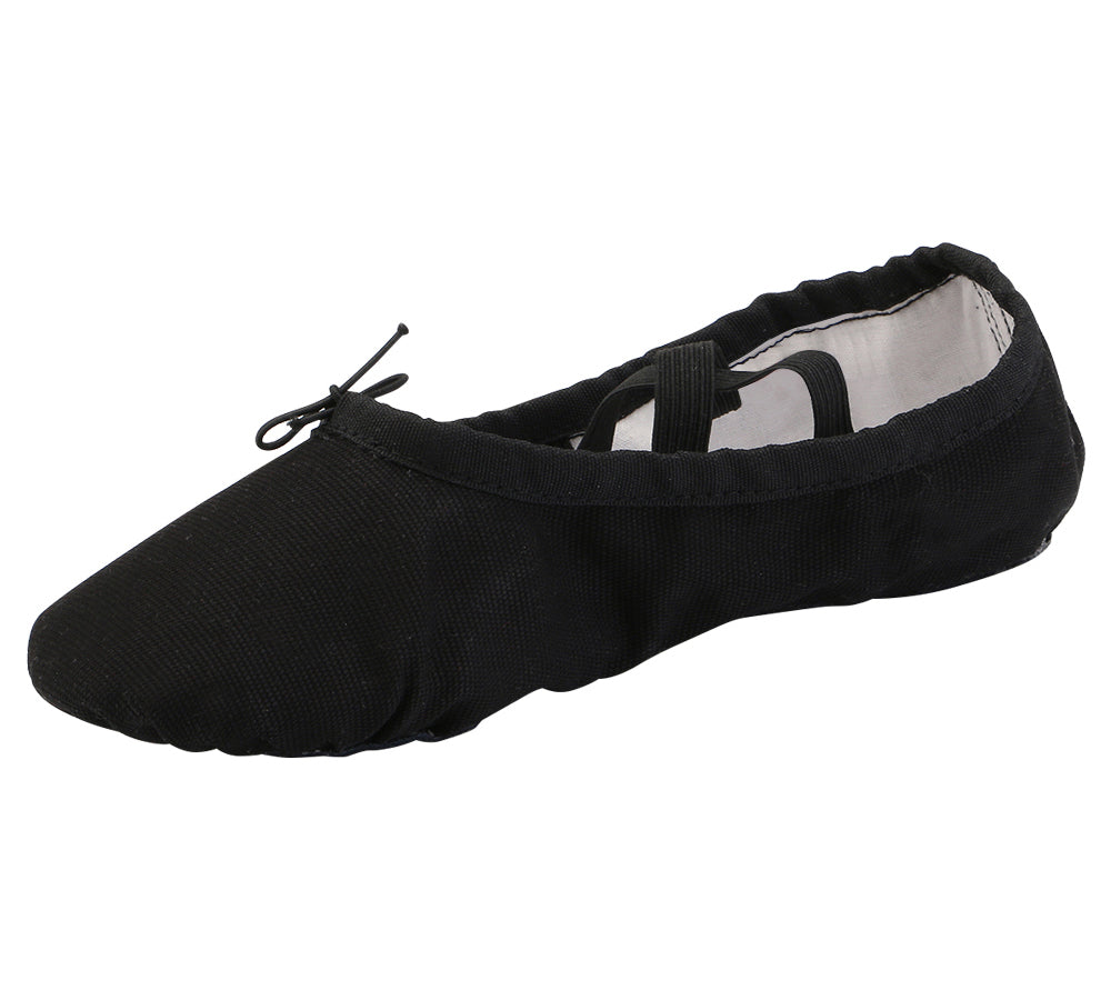 Girls Canvas Split-Sole Ballet Slippers Practice Dancing Yoga Flat Shoes