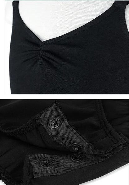Girls Basic Cutout Back Ballet Dance Leotard Camisole Cotton Dancing Cloth