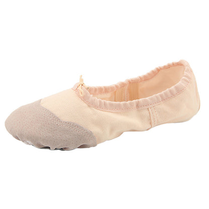 Womens Canvas Ballet Slippers Dance Shoes Split Sole Leather Toe Ballroom Belly Yoga Shoes