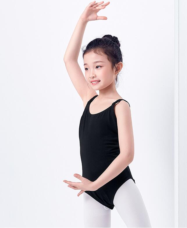 Girls Basic Cutout Back Ballet Dance Leotard Camisole Cotton Dancing Cloth