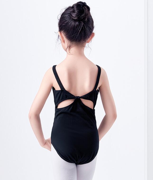 Girls Basic Cutout Back Ballet Dance Leotard Camisole Cotton Dancing Cloth