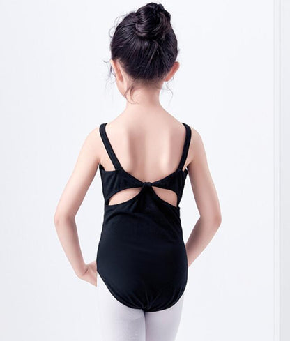 Girls Basic Cutout Back Ballet Dance Leotard Camisole Cotton Dancing Cloth