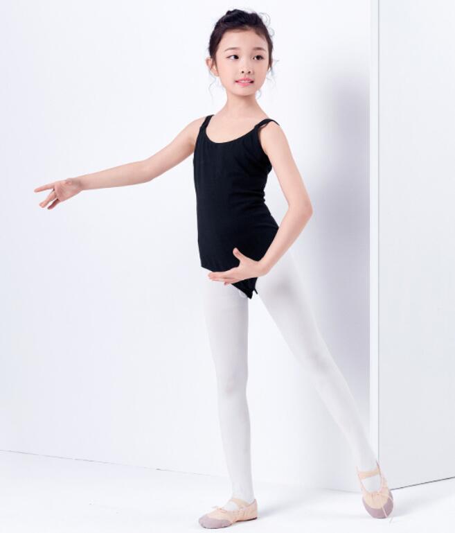 Girls Basic Cutout Back Ballet Dance Leotard Camisole Cotton Dancing Cloth
