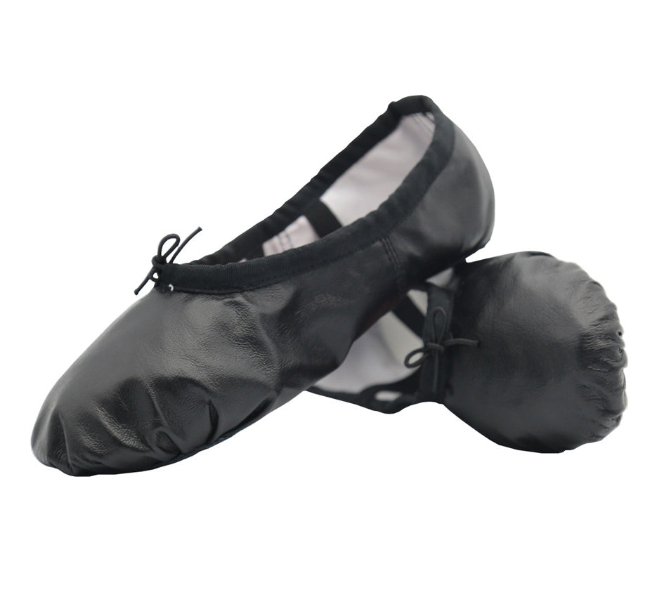 missfiona Leather Ballet Shoes for Women Split Sole Ballroom Slipper Dance Practice Flat