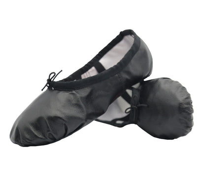 missfiona Leather Ballet Shoes for Women Split Sole Ballroom Slipper Dance Practice Flat