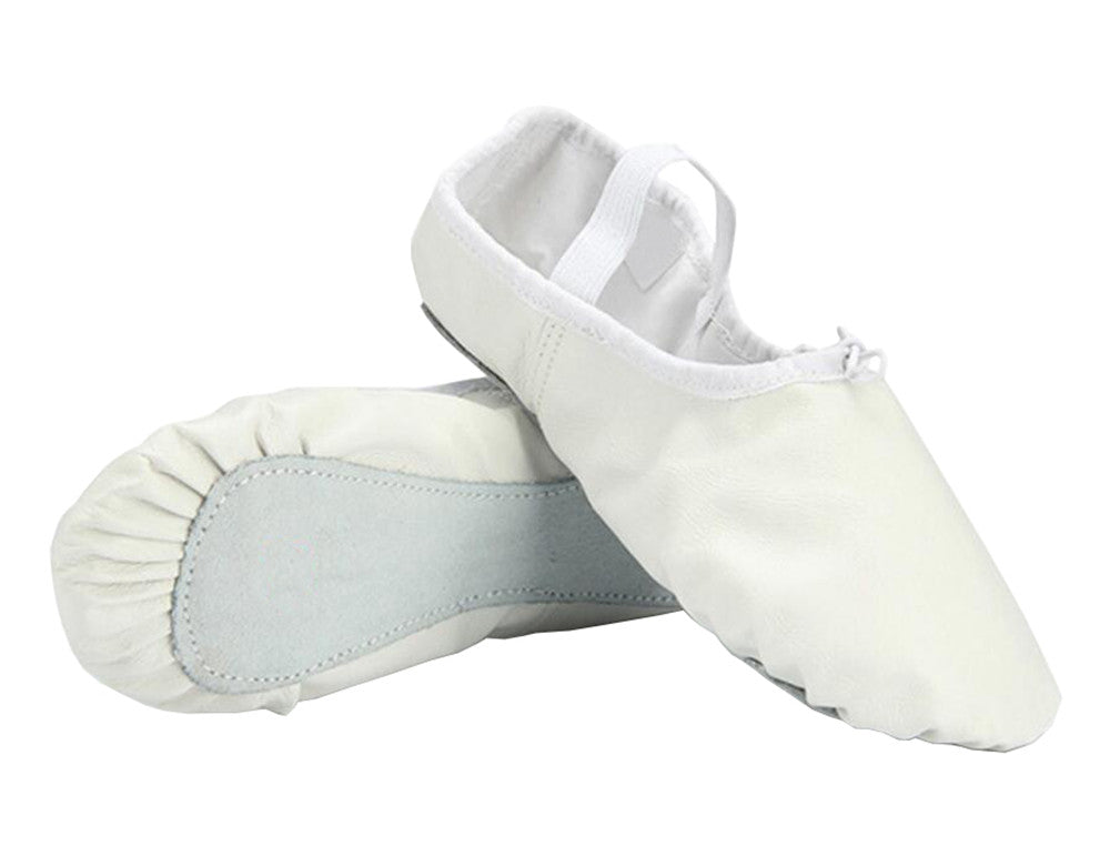 Girls Full Sole Leather Ballet Slippers Single Band  Kids Ballroom Dance  Flat
